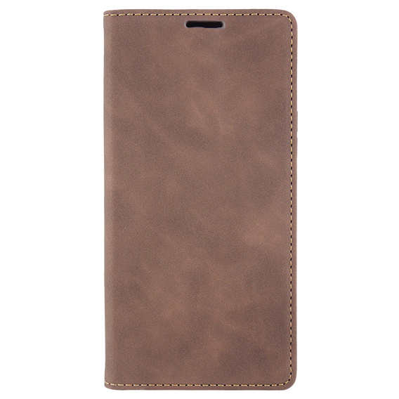 Case for Samsung Galaxy A54, ERBORD Vintage, wallet with flap, coffee