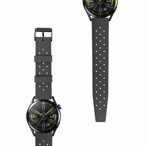 Pasek Silikonowy ERBORD Uniwersalny 22mm, Tropic, czarny / czarna klamra