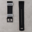 ERBORD Universal Silicone Strap 22mm, Dual Color, grey / black / black buckle
