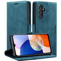 Case for Samsung Galaxy A14 4G/5G, ERBORD Vintage, wallet with flap, blue