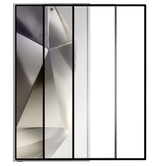 2x Szkło Hartowane do Samsung Galaxy S24 Ultra, ERBORD 3D pełne, szybka na cały ekran