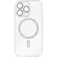 Case for iPhone 16 Pro, ERBORD Glitter MagSafe, transparent + Screen Glass