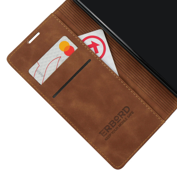 Etui do Realme 11 Pro 5G / Pro+ 5G, ERBORD Vintage portfel z klapką, brązowe