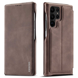 Flip case for Samsung Galaxy S23 Ultra, ERBORD Retro, brown
