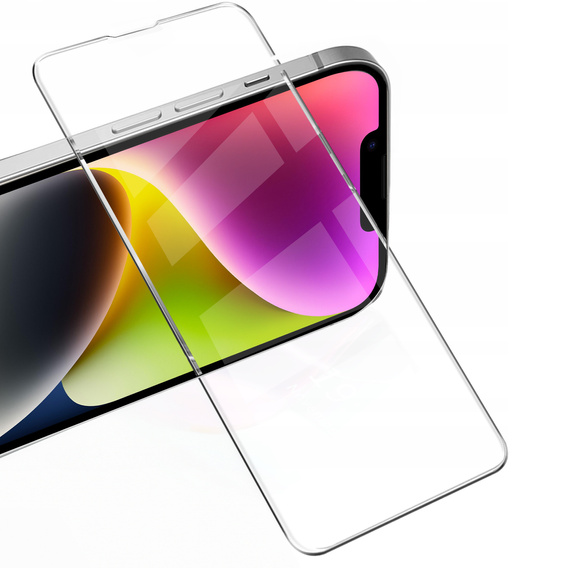 2x Tempered Glass for iPhone 14, ERBORD 9H Hard Glass for phone screen