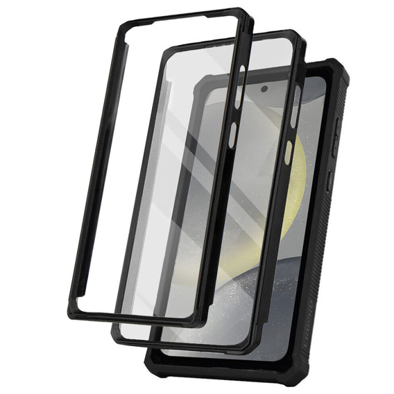 Case for Samsung Galaxy S24, ERBORD Rugged Case, black
