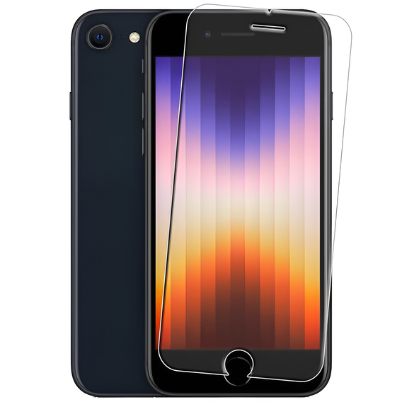 2x Szkło Hartowane do iPhone 7/8/SE 2020/SE 2022, ERBORD 9H Hard Glass, szybka