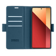 Case for Xiaomi Redmi Note 13 Pro 4G / Xiaomi Redmi Note 14S / Xiaomi Poco M6 Pro 4G, ERBORD Glossy Litchi, wallet with flap, blue