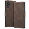 Case for Samsung Galaxy A14 4G/5G, ERBORD Vintage, wallet with flap, coffee