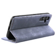 Case for Samsung Galaxy A54, ERBORD Vintage, wallet with flap, grey