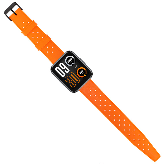 Pasek Silikonowy ERBORD Uniwersalny 22mm, Tropic, pomarańczowy / czarna klamra
