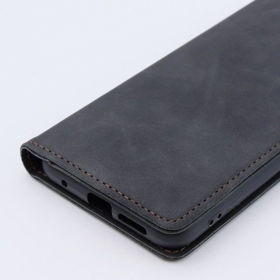 Etui do Xiaomi Redmi Note 12S, ERBORD Vintage portfel z klapką, czarne