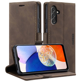 Case for Samsung Galaxy A14 4G/5G, ERBORD Vintage, wallet with flap, coffee