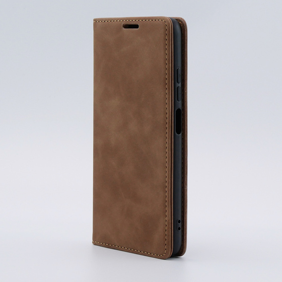 Case for Xiaomi Redmi Note 12S, ERBORD Vintage, wallet with flap, brown