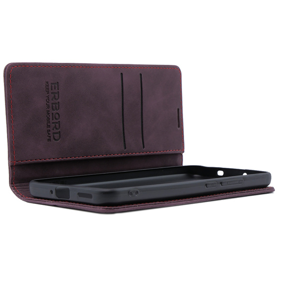 Case for Xiaomi 13T / 13T Pro, ERBORD Vintage, wallet with flap, red