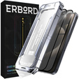 2x Szkło Hartowane prywatyzujące do iPhone 15 Pro, ERBORD 9H Easy App Anti-Peep