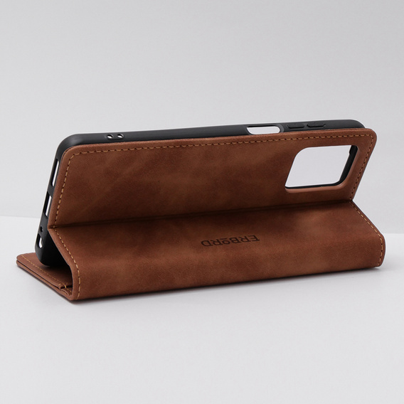 Case for Motorola Moto G73, ERBORD Vintage, wallet with flap, brown