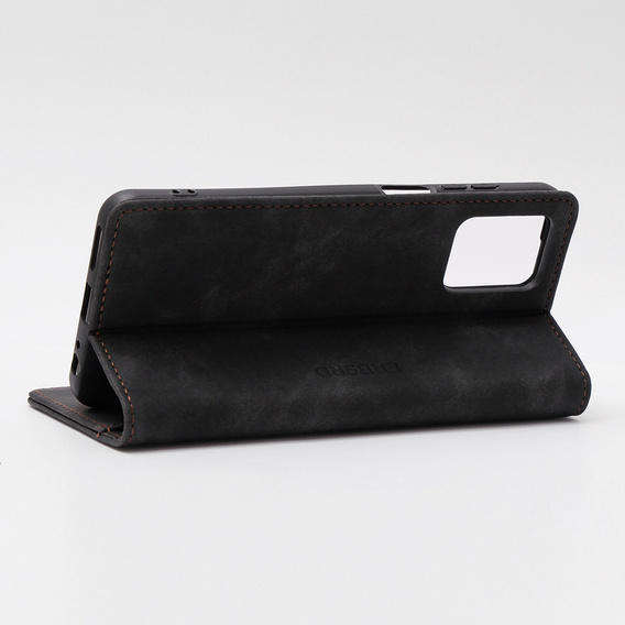 Etui do Motorola Moto G73, ERBORD Vintage portfel z klapką, czarne