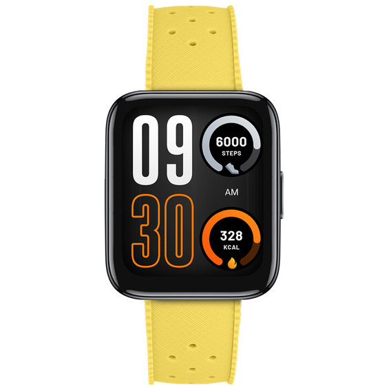 Pasek Silikonowy ERBORD Uniwersalny 22mm, Tropic, Żółty / czarna klamra