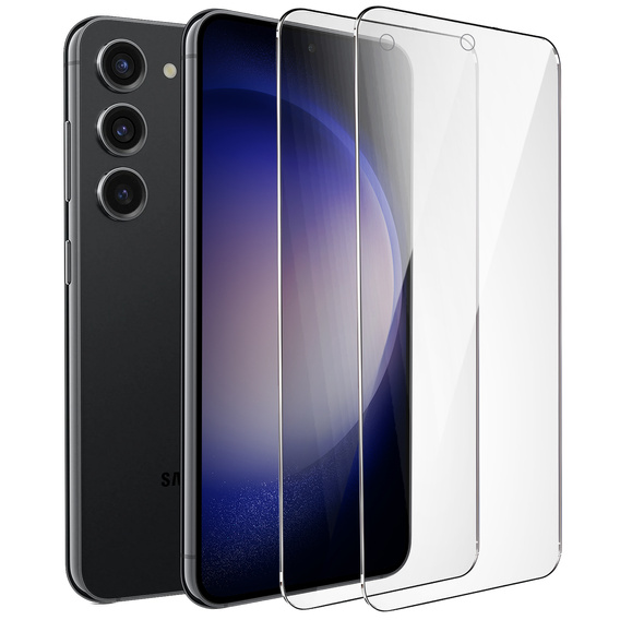 2x Szkło Hartowane do Samsung Galaxy S23+ Plus, ERBORD 9H Hard Glass, szybka