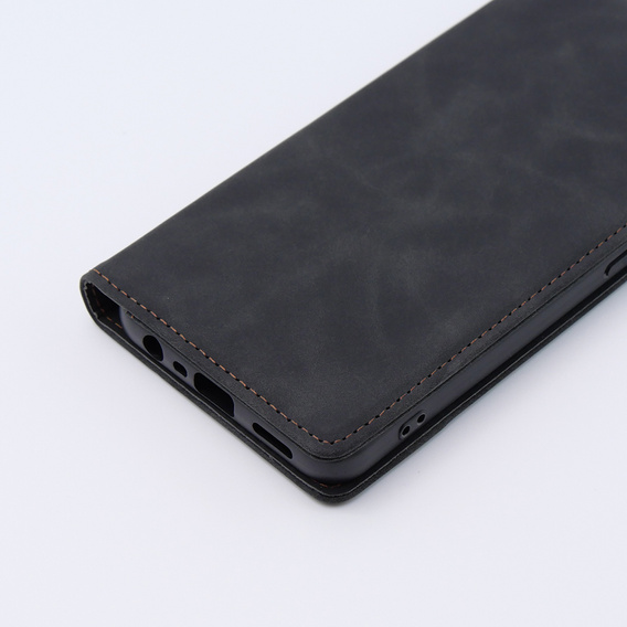 Case for Oppo A78 4G, ERBORD Vintage, wallet with flap, black