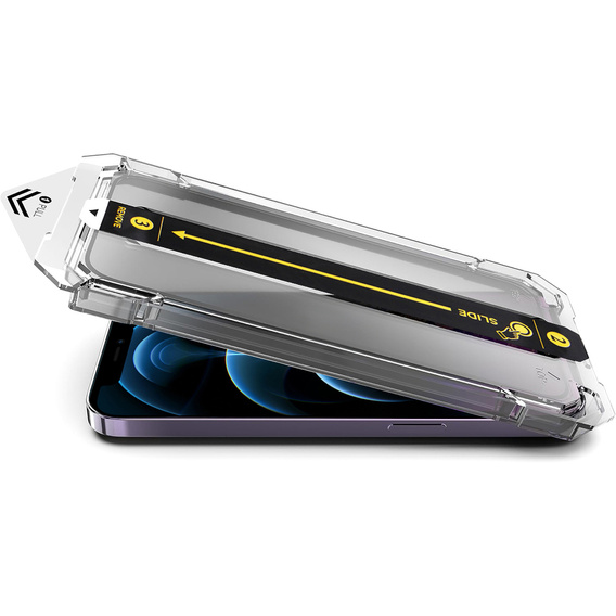 2x Tempered Glass for iPhone 12 / 12 Pro, ERBORD Easy App Full Screen Protector