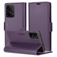 Case for Motorola Moto G24 Power, ERBORD Glossy Litchi, wallet with flap, purple