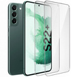 2x Tempered Glass for Samsung Galaxy S22+ Plus, ERBORD 9H Hard Glass for phone screen