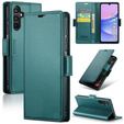 Case for Samsung Galaxy A15 4G / 5G, ERBORD Glossy Litchi, flip wallet + 9H Tempered Glass