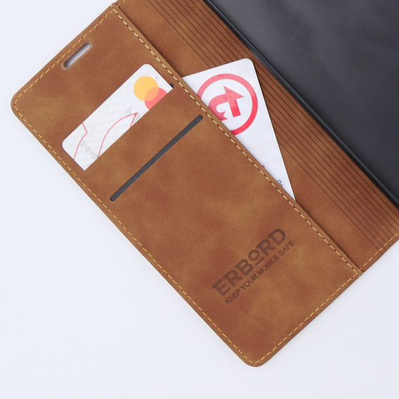 Case for Motorola Moto G13/ G23 4G, ERBORD Vintage, wallet with flap, brown