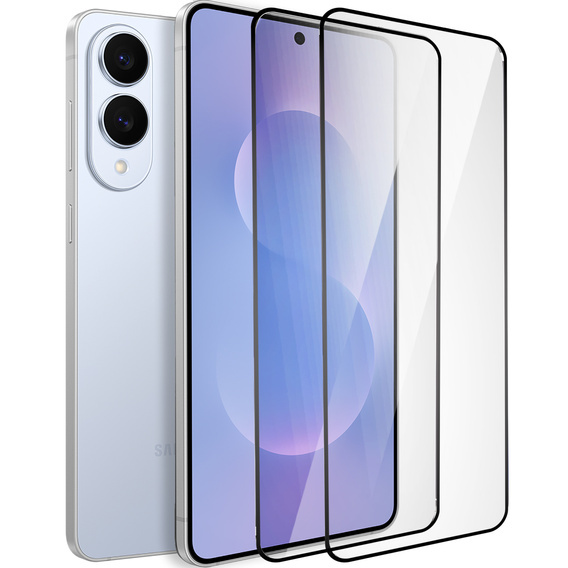 2x Szkło Hartowane do Samsung Galaxy S25 Edge, ERBORD 3D pełne, szybka na cały ekran