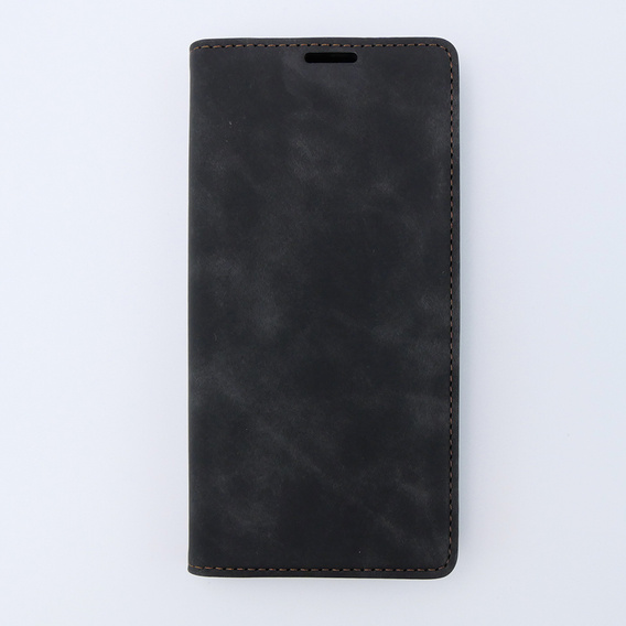 Etui do Motorola Moto G53, ERBORD Vintage portfel z klapką, czarne