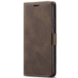 Case for Samsung Galaxy A14 4G/5G, ERBORD Vintage, wallet with flap, coffee