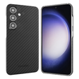Case for Samsung Galaxy S24, ERBORD Full Kevlar, for MagSafe, black