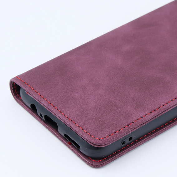 Case for Motorola Moto G53, ERBORD Vintage, wallet with flap, red
