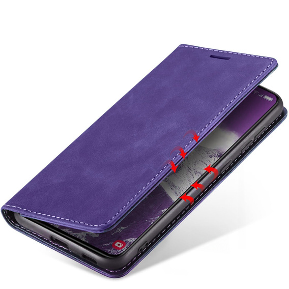 Etui do Samsung Galaxy A16, ERBORD Vintage, portfel z klapką, fioletowe