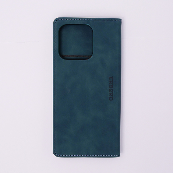 Etui do Xiaomi Redmi 12C, ERBORD Vintage portfel z klapką, niebieskie