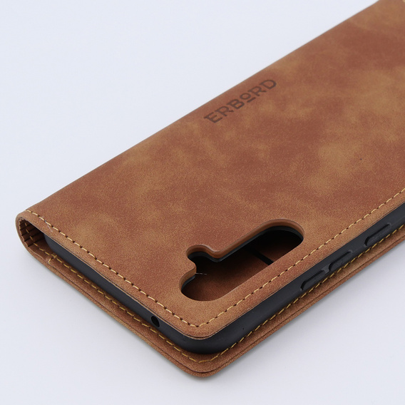 Case for Samsung Galaxy A34 5G, ERBORD Vintage, wallet with flap, brown