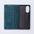 Case for Oppo A78 4G, ERBORD Vintage, wallet with flap, blue