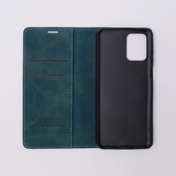 Case for Motorola Moto E13 4G, ERBORD Vintage, wallet with flap, blue