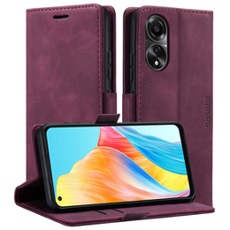 Case for Oppo A78 4G, ERBORD Vintage, wallet with flap, red