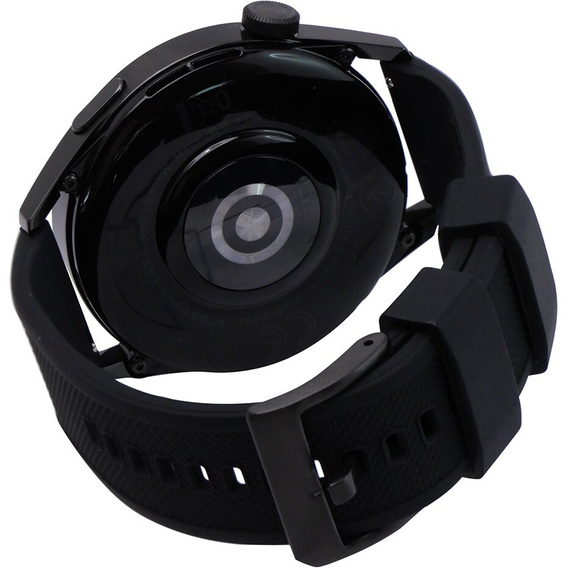 ERBORD Universal Silicone Strap 22mm, Dual Color, black / black buckle