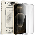 2x Szkło Hartowane do iPhone 12/12 Pro, ERBORD 9H Hard Glass, szybka