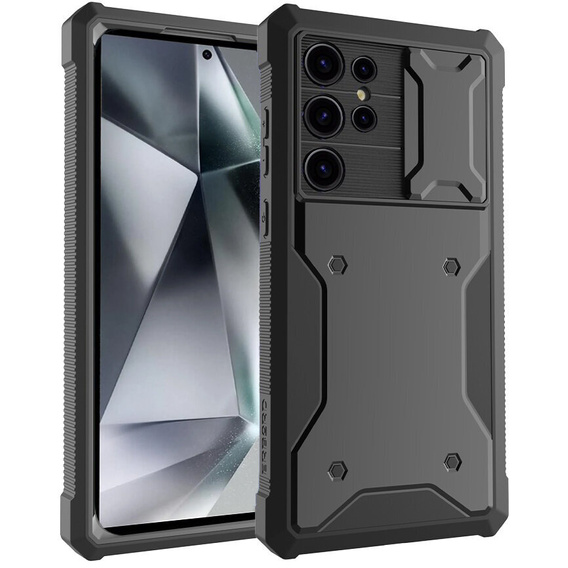Case for Samsung Galaxy S24 Ultra, ERBORD Rugged MagSafe Case , black (two frames)