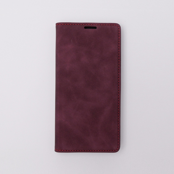 Etui do Motorola Moto G73, ERBORD Vintage portfel z klapką, czerwone