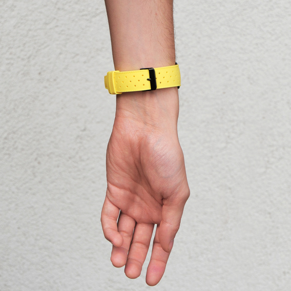 Pasek Silikonowy ERBORD Uniwersalny 22mm, Tropic, Żółty / czarna klamra