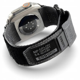 Pasek Nylonowy ERBORD MP84 do Apple Watch 1/2/3/4/5/6/7/8/9/10/11/SE Ultra 1/2/3 42/44/45/46/49mm, Szary