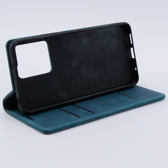 Etui do Xiaomi Redmi Note 12 4G, ERBORD Vintage portfel z klapką, niebieskie