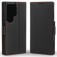 Leather case for Samsung Galaxy S25 Ultra, ERBORD LeatherWallet, black
