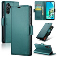 Case for Samsung Galaxy A16, ERBORD Glossy Litchi, wallet with flap, green